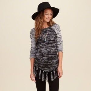 NWT Hollister Fringe Bottom Sweater